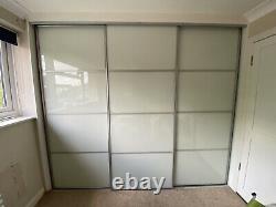 2 Soft White Space Door-4 Soft White Glass Panles- 1803mm(w) (tracks inc)