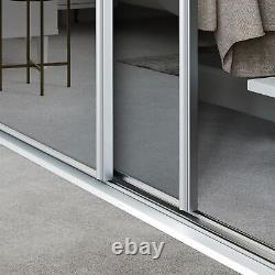 2 x 762mm White frame / Mirror sliding doors for opening 1498mm