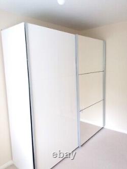 2 x sliding doors wardrobes bedroom furniture with mirrors