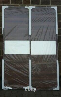 2x 762mm Spacepro walnut & tinted mirror sliding wardrobe doors with tracking