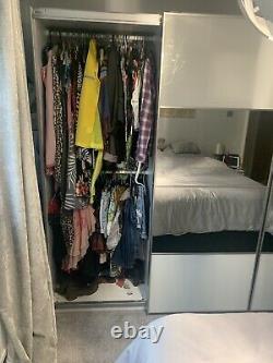 3 metre IKEA pax wardrobes With 4 Sliding mirror doors In Perfect Condition