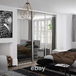 3 x 610mm White frame and Mirror sliding doors for opening 1778mm