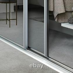 3x762mm Silver Frame Mirror Sliding doors