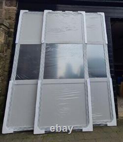 3x 914mm Spacepro Dove Grey Panel and grey mirror Shaker sliding wardrobe kit