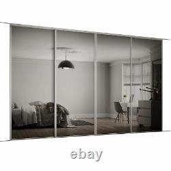 4x 762mm Silver frame and Mirror sliding doors for opening 2997mm