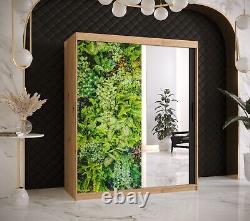 Amazing Wardrobe IVY 2 Green 100 120 150 cm Sliding Doors Hanging Rails Shelves