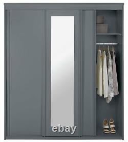 Argos Home Hallingford 3 Door Mirrored Sliding Wardrobe Grey