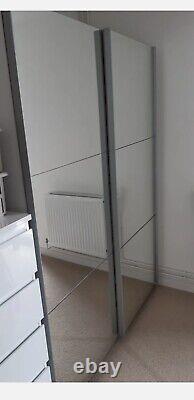 Argos mirrored wardrobe sliding doors used