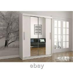 BEAUTIFUL SLIDING DOOR WARDROBE 150cm wide WHITE OR SONOMA WITH OPTIONAL LEDS