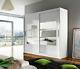 Brava 3- New Wardrobe With Sliding Doors And Mirrors, White, Fast Delivery