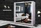 Bedroom Furniture Chicago Double Sliding Door Wardrobe Six Colors With Led Light