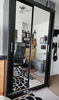 Berlin Wardrobe 120cm Wide 2 Sliding Mirror Doors