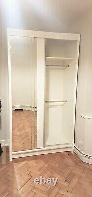 Brand New 2 Doors Mirrored Sliding wardrobes In White Mainland UK 90cm width