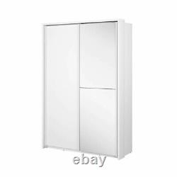 Brand New Bedroom Mirror Sliding Door Wardrobe Arti 21 in White Matt 160cm