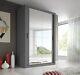 Brand New Modern Bedroom Mirror Sliding Door Wardrobe Arti 19 120cm Grey Matt