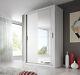 Brand New Modern Bedroom Mirror Sliding Door Wardrobe Arti 4 150cm In White Matt