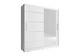 Brand New Modern Mirrored Sliding Door Wardrobe Maja 1 In White Matt 200cm