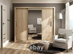 Brand New Modern Wardrobe Sliding Door with Mirror IDEA 01 in Sonoma 250cm