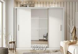 Brand New Modern Wardrobe Sliding Door with Mirror IDEA 01 in White Matt 250cm