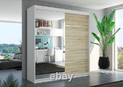 Brand new wardrobe OLIVIER 200cm large mirror 2 sliding doors