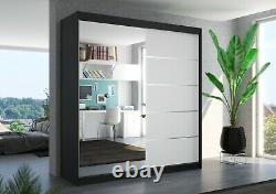 Brand new wardrobe OLIVIER 200cm large mirror 2 sliding doors