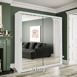 Chicago Luxury and Modern Sliding Mirror Door Wardrobe Bedroom with Led Light