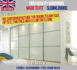 Classic mirror sliding wardrobe doors/ tracks inc