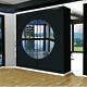 Contemporary Globe Wardrobe With Mirror Sliding Doors-3 Colours Modern Bedroom