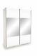 Dallas White Sliding Wardrobe With Mirror And High Gloss White Doors