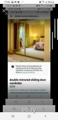 Double mirrored sliding door wardrobe. House move forces sale. 2 available