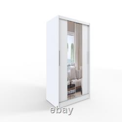 Easy Costa 2 Sliding Door Wardrobe 100cm Full White Led Optional