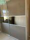 Fitted Wardrobes With Two Sliding Doors In Beige And Mirror Finish Rarely Used