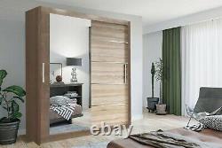 GSW Lyon 2 and 3 Sliding Mirror Door Wardrobe In Different Size and 4 Color