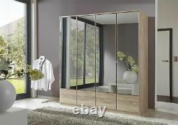 German Wimex Imago Oak 4 Door 180cm Wardrobe with mirrors
