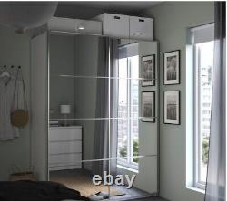 IKEA Auli mirror Sliding Doors with soft closing device for PAX double wardrobe