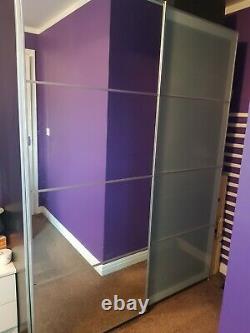 IKEA PAX Double wardrobe sliding doors, Half Mirrored