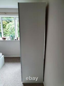IKEA PAX White Wardrobe with Mirror Sliding Doors and KOMPLEMENT Fittings