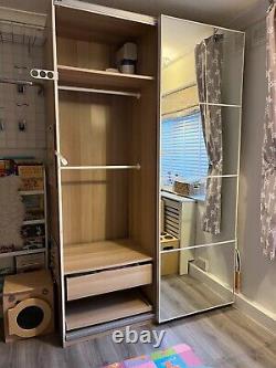IKEA PAX tall mirrored sliding door wardrobe 150 x 66 x 236cm