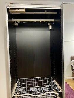 IKEA Pax Sliding Doors, Mirror Glass, Black-brown Wardrobe Frame (150cm width)