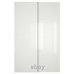 IKEA Pax Wardrobe Farvik-White Frame&Glass 150x236cm(Pair of Sliding Doors Only)