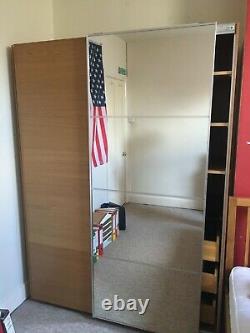 IKEA Pax sliding door wardrobe with mirror, used
