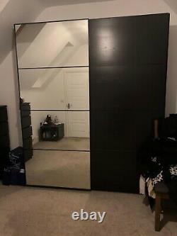 IKEA Pax wardrobe Pair of sliding doors, mirror glass/black200x236 cm