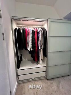 IKEA Pax wardrobe sliding mirror and frosted glass doors