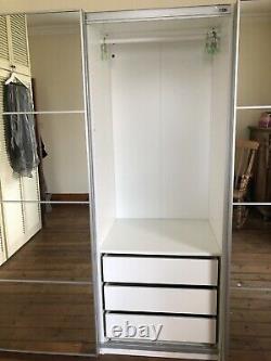 Ikea Pax Wardrobes 3mx66.5cm 201cm tall multiple drawers & sliding mirror doors