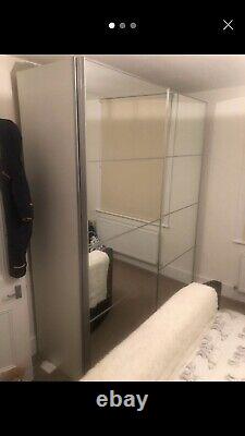 Ikea Pax wardrobe with mirrored sliding doors Super king Size
