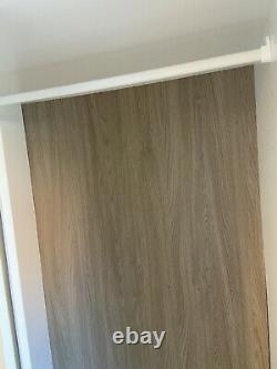 Ikea Trysil Mirror Wardrobe with sliding doors and shelves White