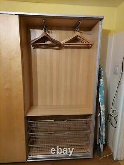 Ikea Wardrobe with Sliding Doors Half Mirrored