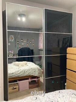Ikea pax double mirrored wardrobe sliding doors