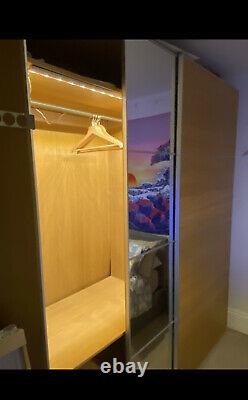 Ikea pax double wardrobe mirror sliding door