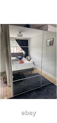 Ikea pax wardrobe Double Mirror sliding doors 8 Drawers Bedroom Storage